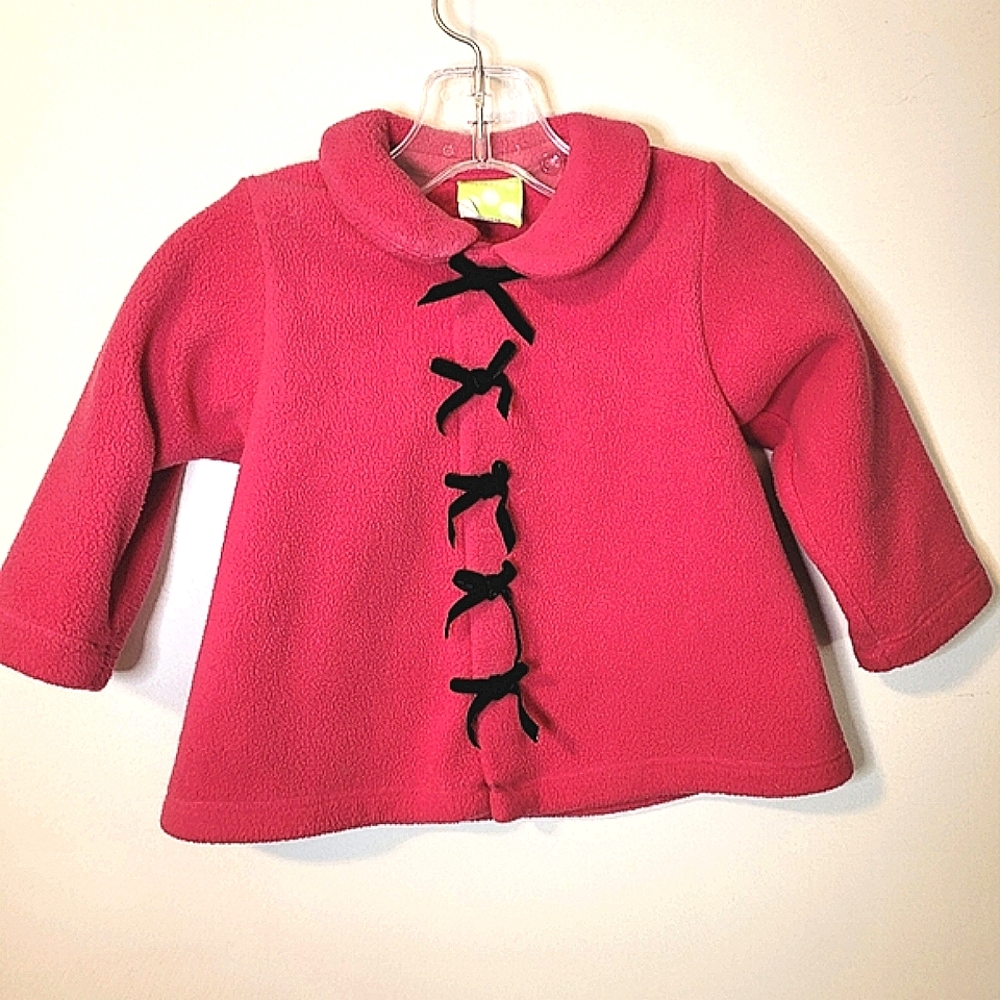 Ribboned Fleece Coat